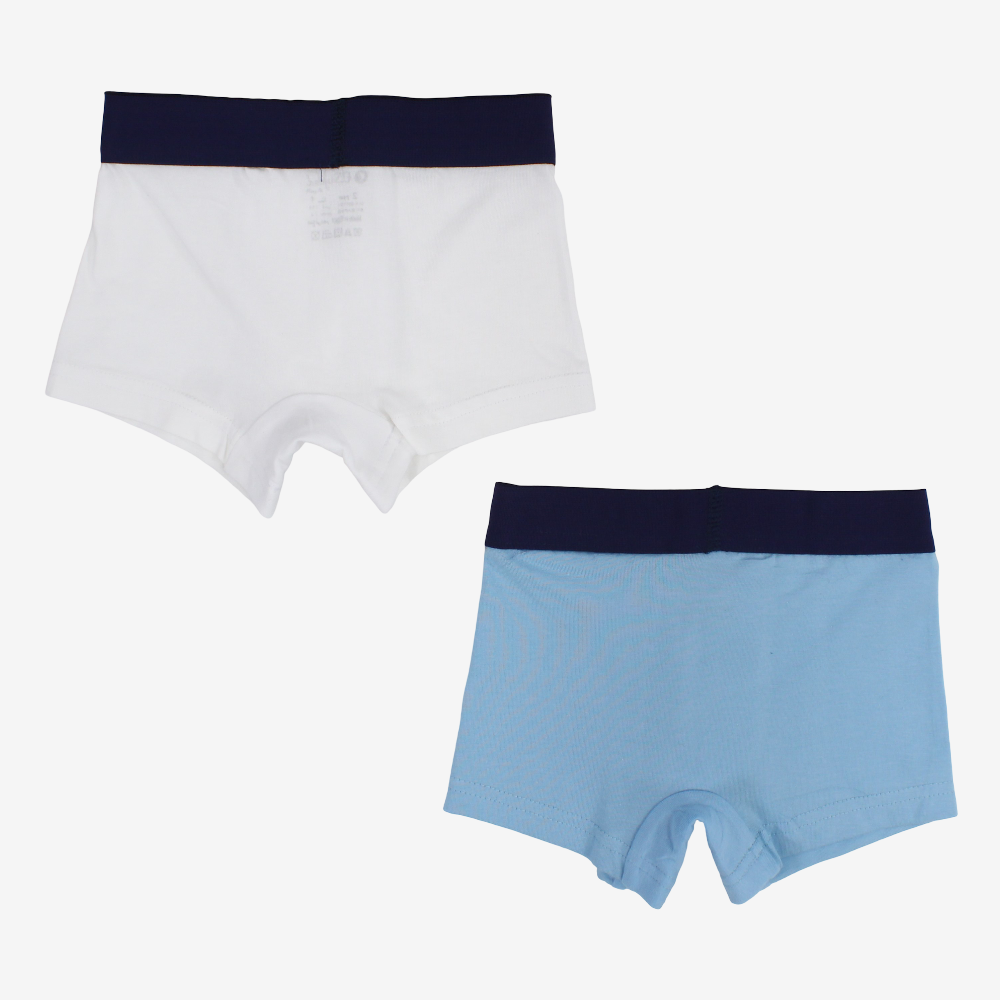 Boys Cotton Boxer Shorts – 2-Pack (Assorted Colors)