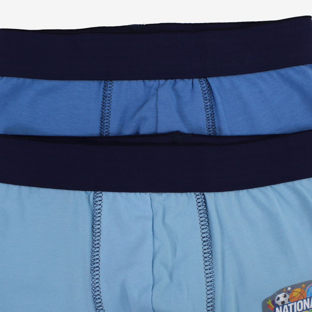 Boys Cotton Boxer Shorts – 2-Pack (Assorted Colors)