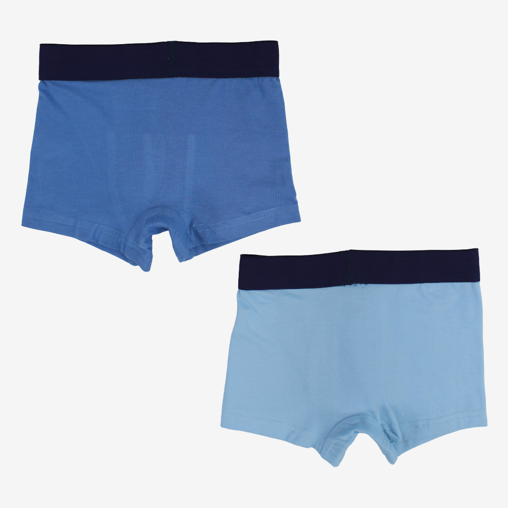 Boys Cotton Boxer Shorts – 2-Pack (Assorted Colors)