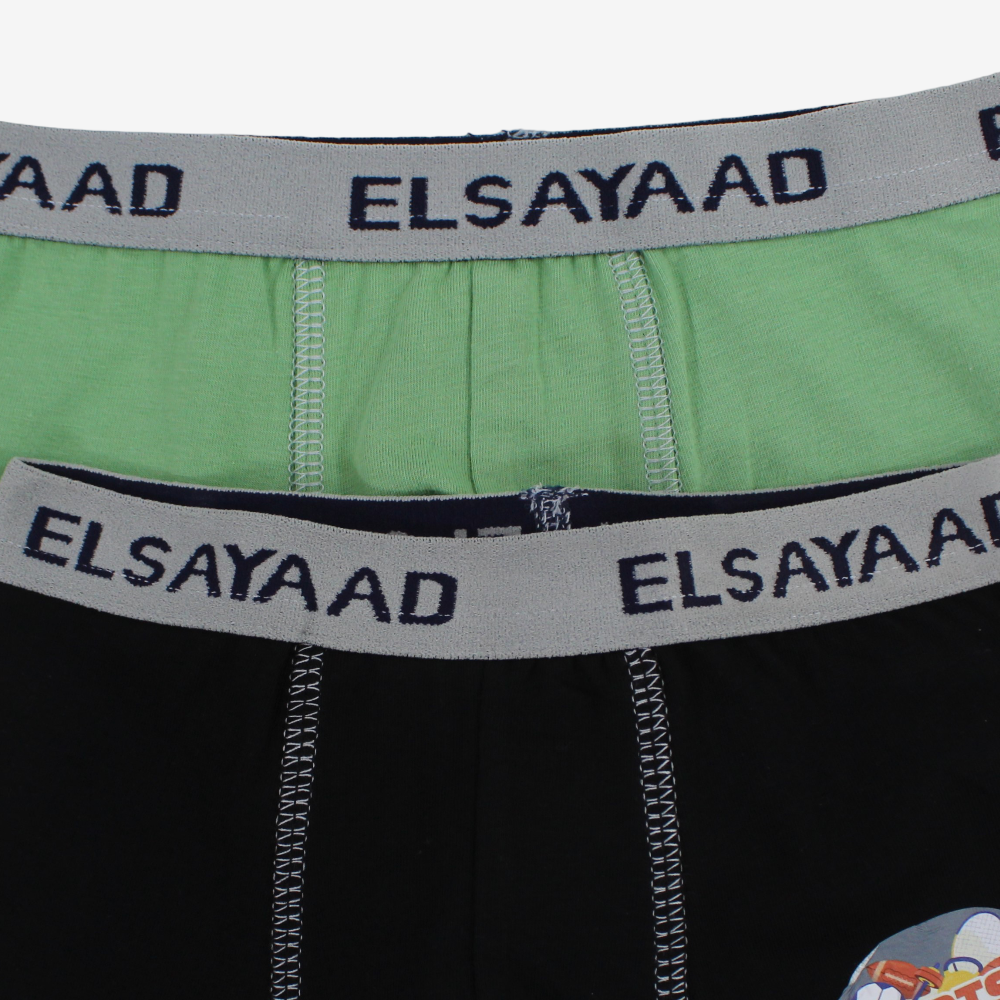 Boys Cotton Boxer Shorts – 2-Pack (Assorted Colors)