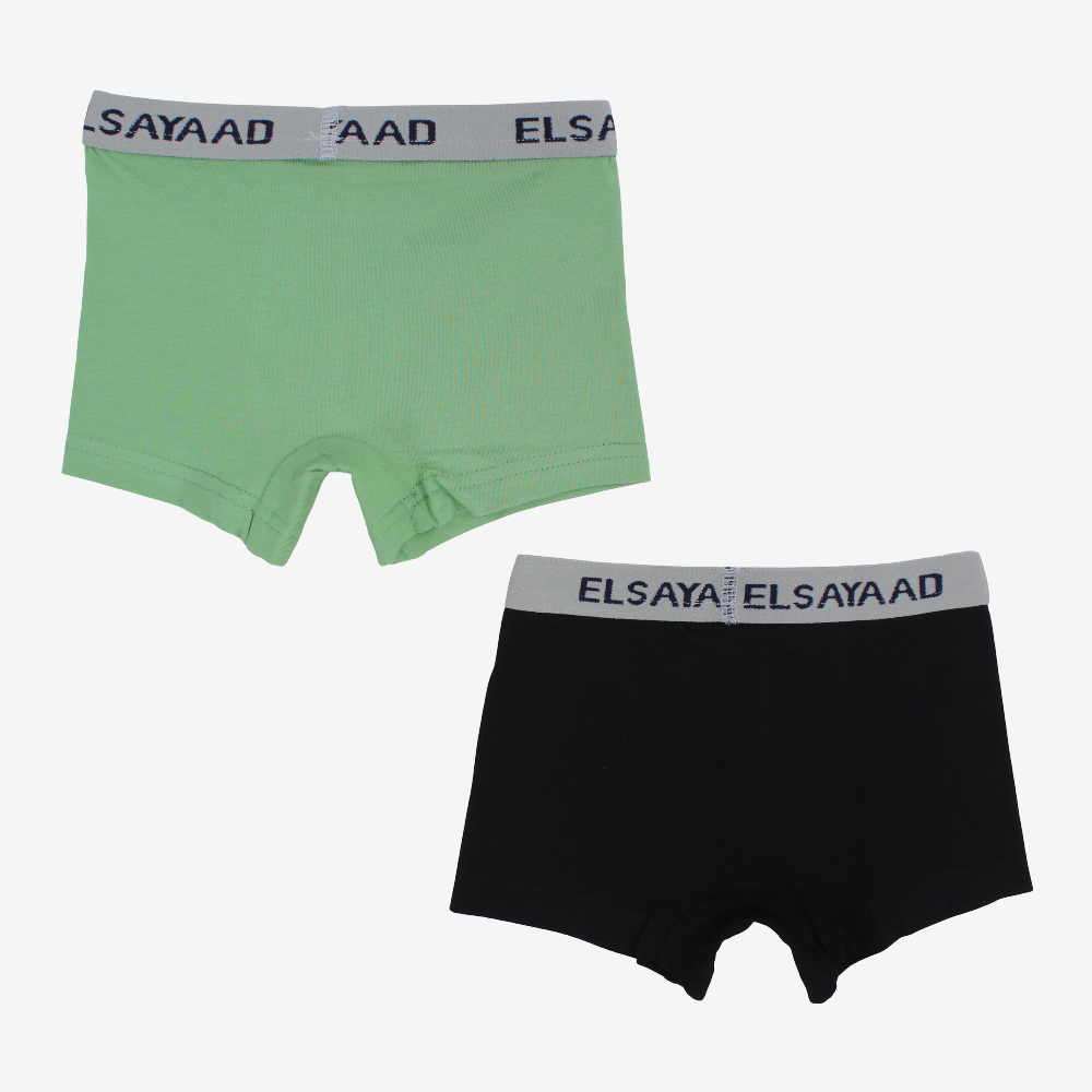 Boys Cotton Boxer Shorts – 2-Pack (Assorted Colors)