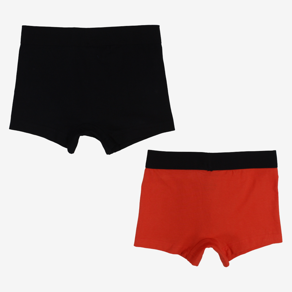 Boys Cotton Boxer Shorts – 2-Pack (Assorted Colors)