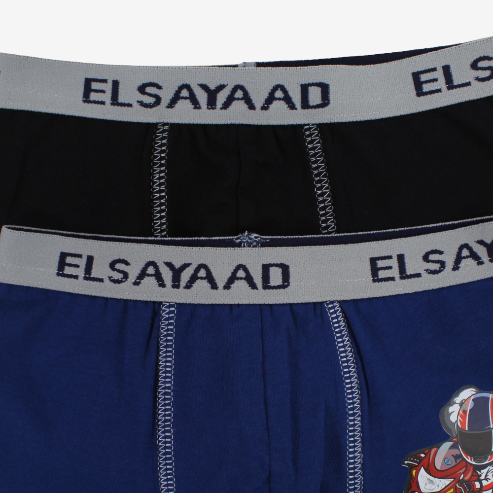 Boys Cotton Boxer Shorts – 2-Pack (Assorted Colors)