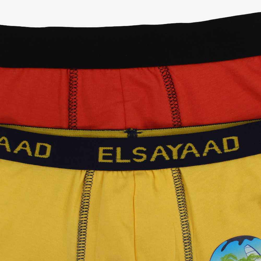 Boys Cotton Boxer Shorts – 2-Pack (Assorted Colors)