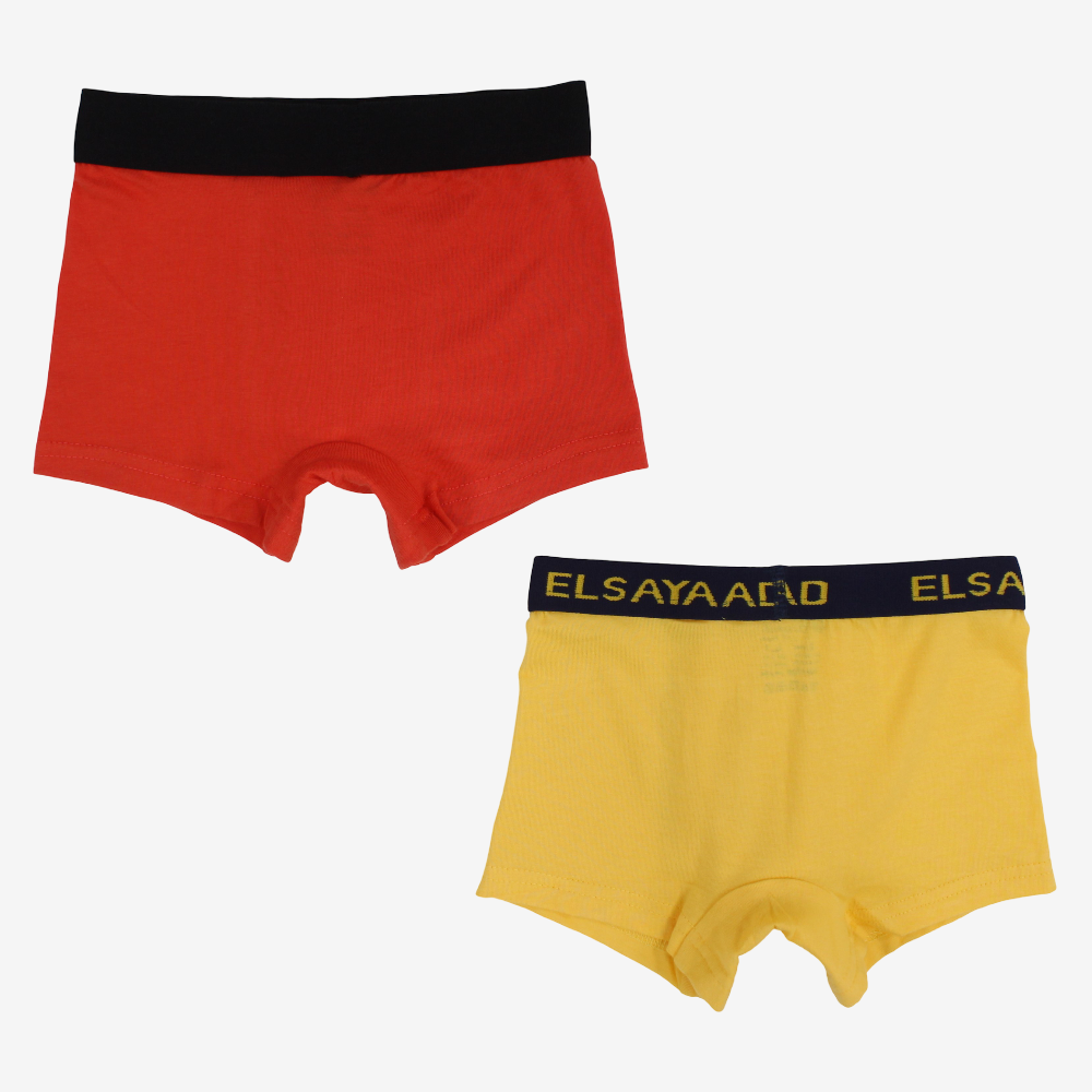 Boys Cotton Boxer Shorts – 2-Pack (Assorted Colors)