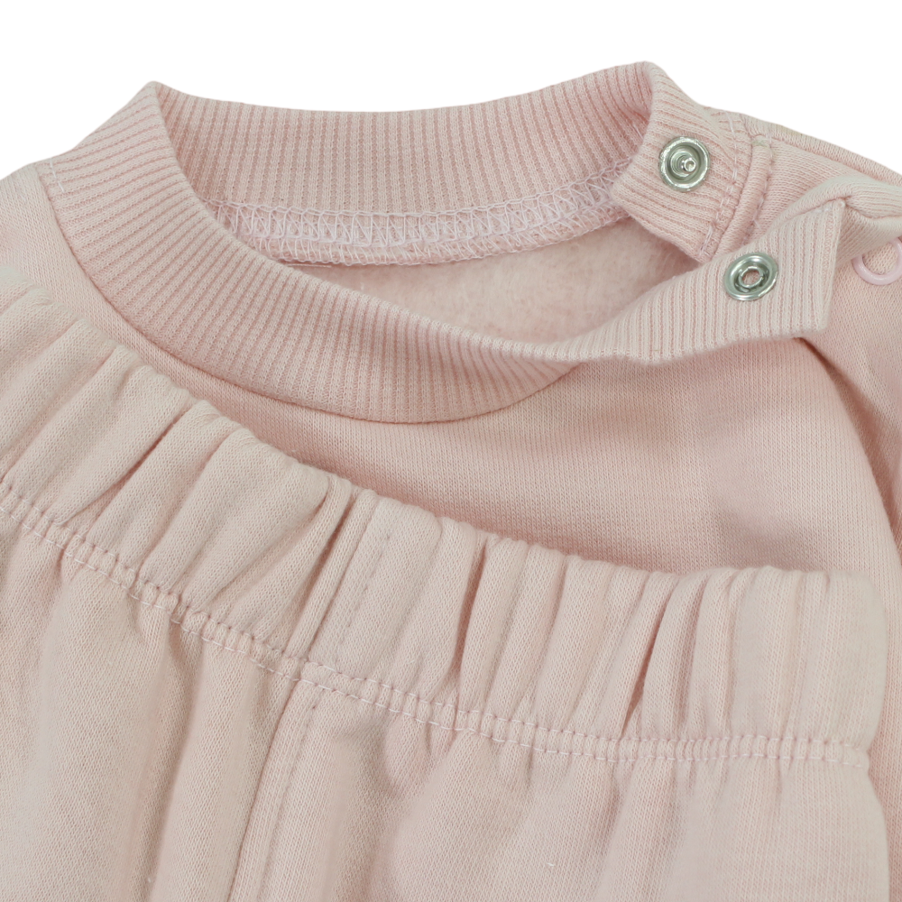 Baby Girls Cotton Pajama Set – Pink with Butterfly Print