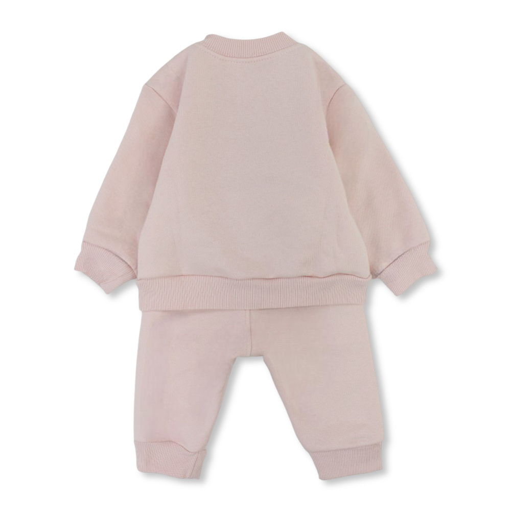 Baby Girls Cotton Pajama Set – Pink with Butterfly Print