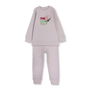 Girls Derby Pajama Set – Pink with "You Lock Pretty Today" Print