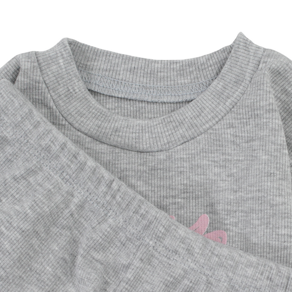 Girls Derby Pajama Set – Grey with "You Lock Pretty Today" Print