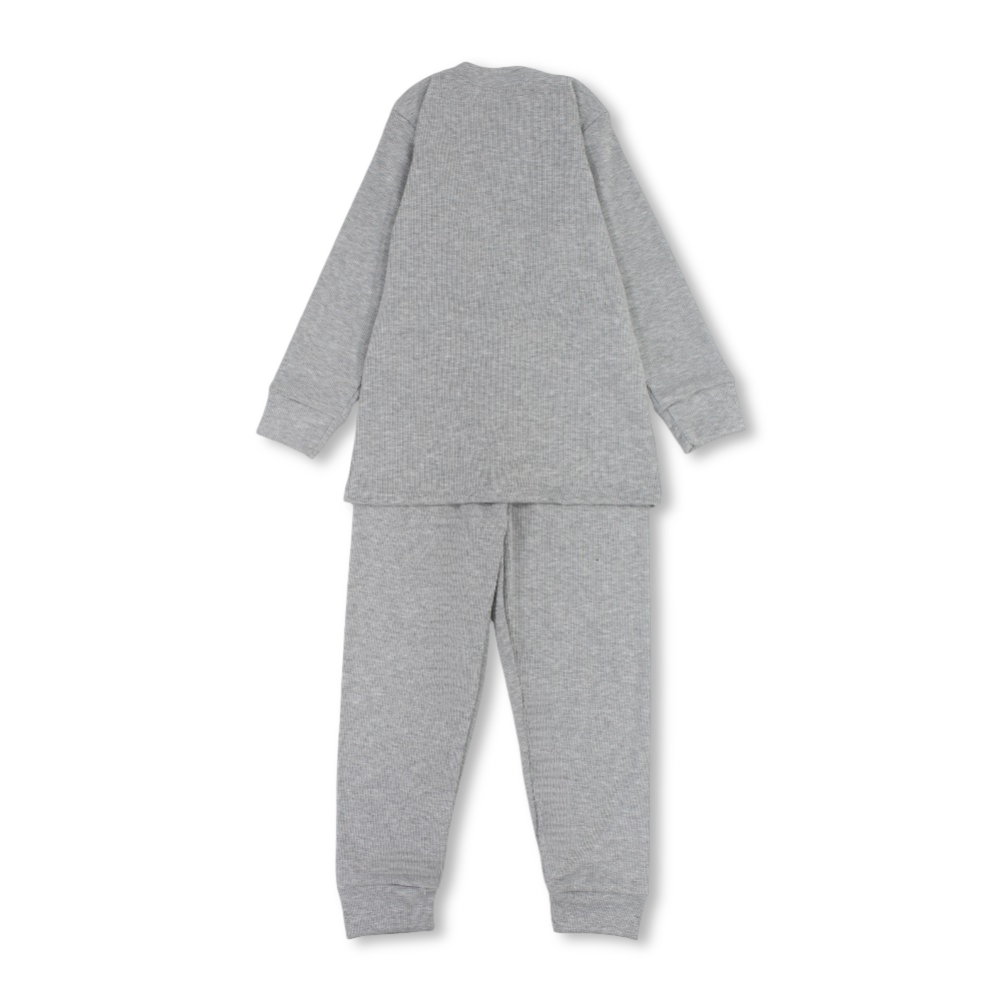 Girls Derby Pajama Set – Grey with "You Lock Pretty Today" Print