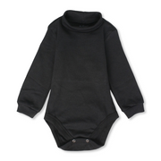 Unisex Baby Cotton High Collar Underwear Bodysuit – Black