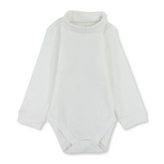 Unisex Baby Cotton High Collar Underwear Bodysuit – White
