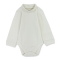 Unisex Baby Cotton High Collar Underwear Bodysuit – Off-White