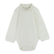Unisex Baby Cotton High Collar Underwear Bodysuit – Off-White