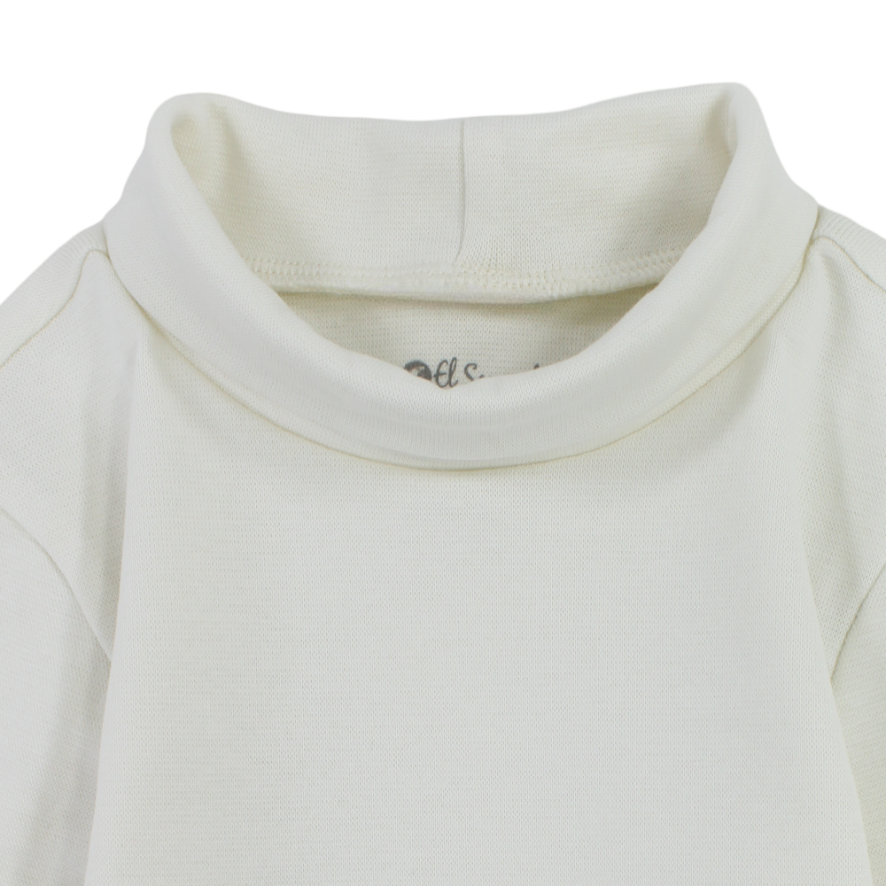 Unisex Baby Cotton High Collar Underwear Bodysuit – Off-White