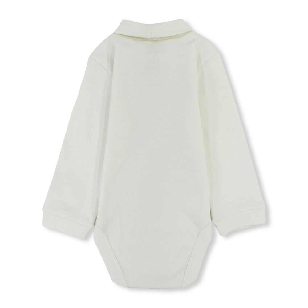 Unisex Baby Cotton High Collar Underwear Bodysuit – Off-White