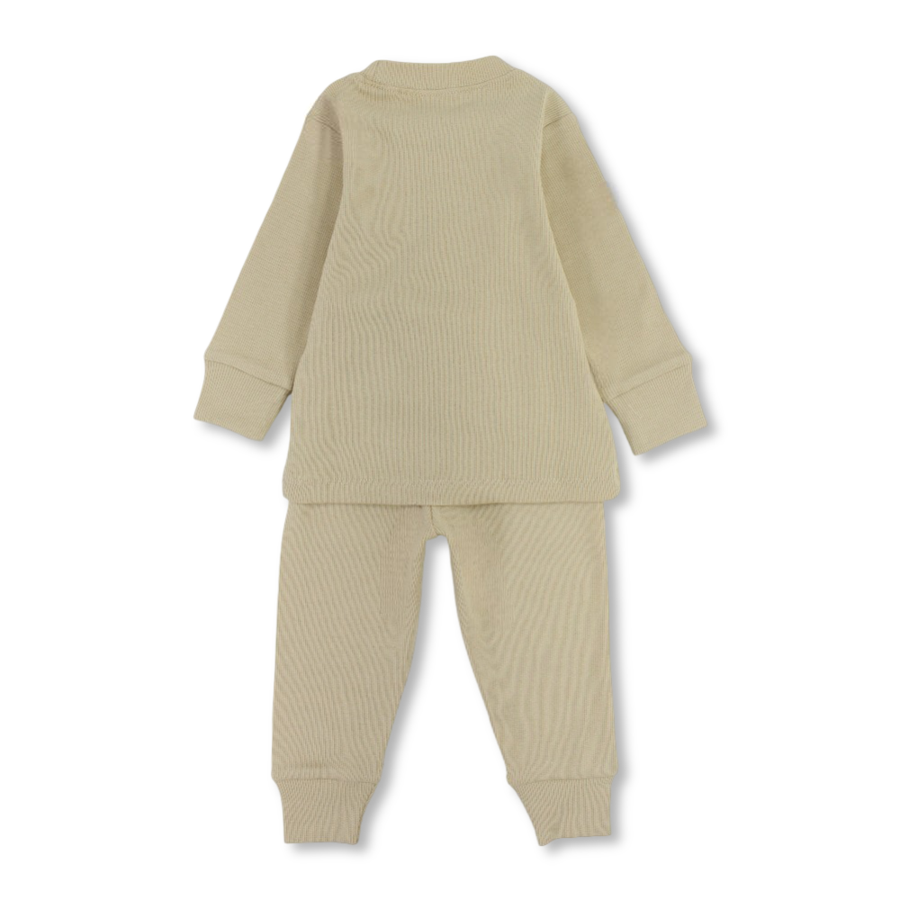 Boys Derby Pajama Set – Coffee with "Cool Kids" Design