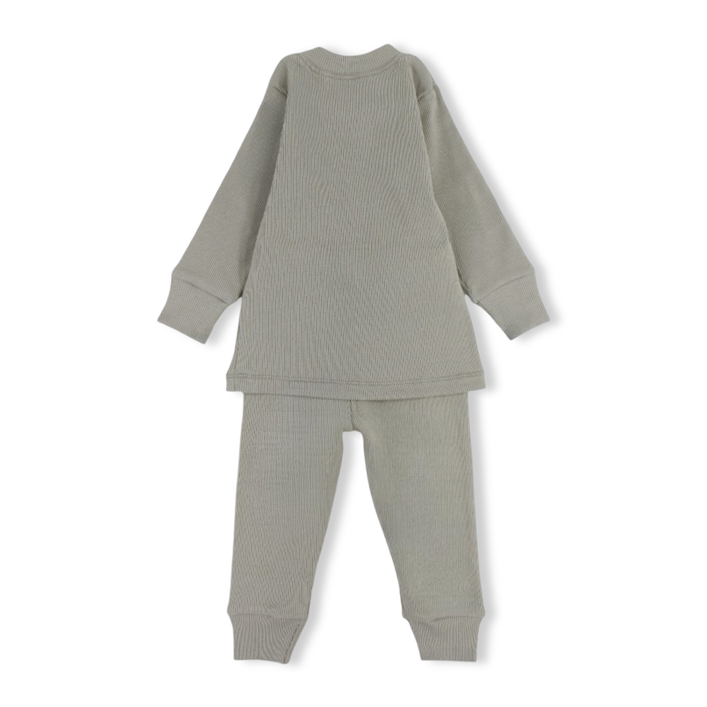 Boys Derby Pajama – Beige with "Cool Kids" Design