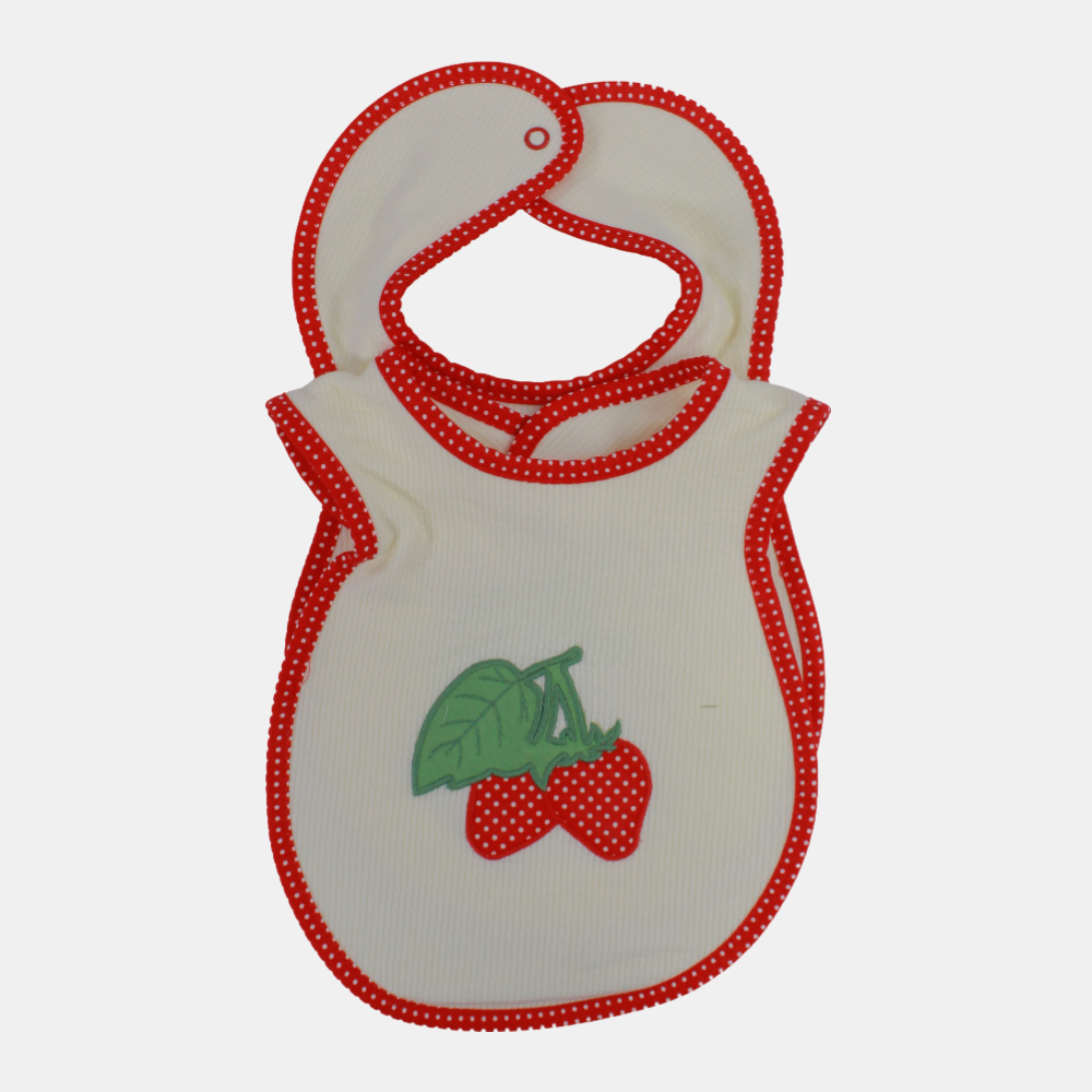 Cute Design Baby Girls Cotton Bib – Pack of 2