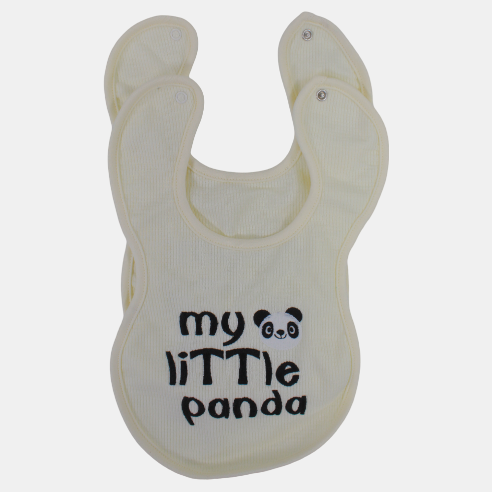 Cute Design Baby Girls Cotton Bib – Pack of 2