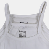 Girls Sleeveless Cotton Undershirt – White (Pack of 2)