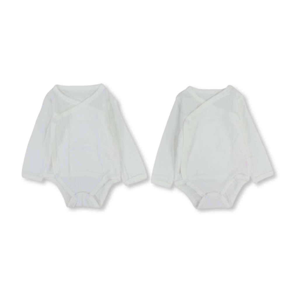 Wrap Over Bodysuit White – Pack Of 2