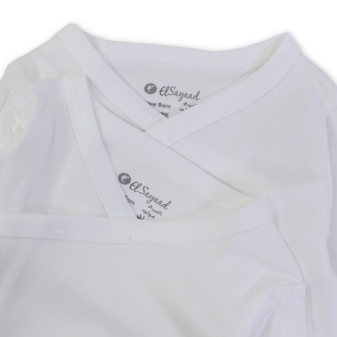 Wrap Over Bodysuit White – Pack Of 2