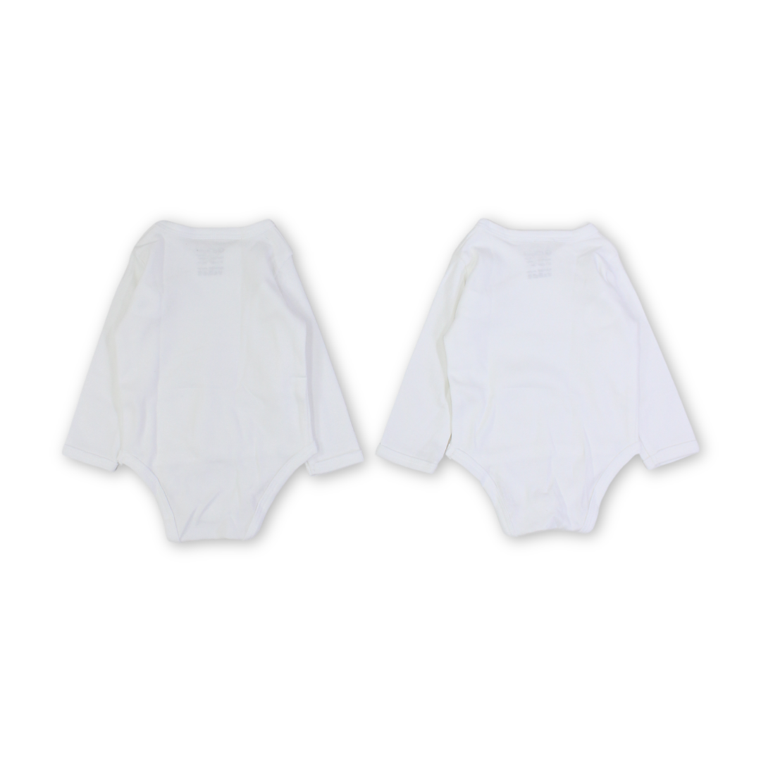 Wrap Over Bodysuit White – Pack Of 2