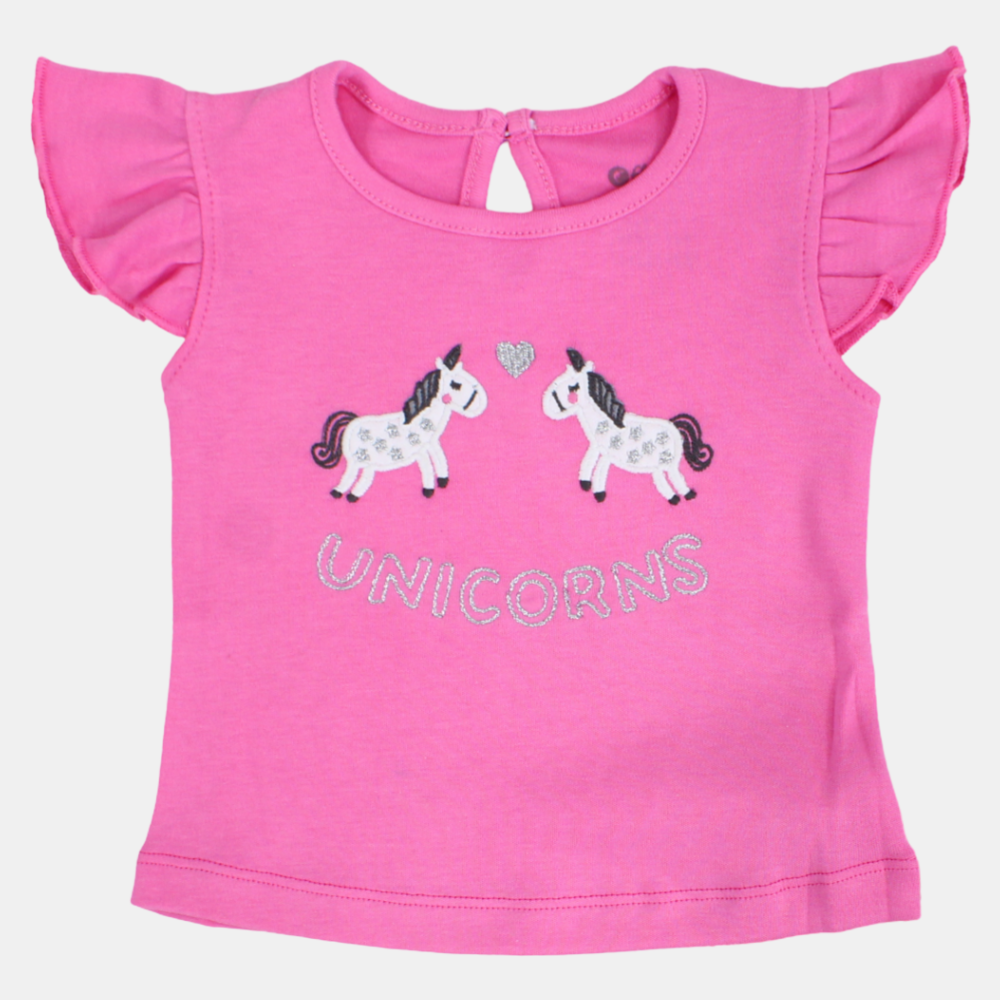 Baby Girls Pajama Set – Pink with Unicorn Design