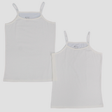 Plain White Sleeveless Undershirt (Pack Of 2)