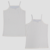 Plain White Sleeveless Undershirt (Pack Of 2)