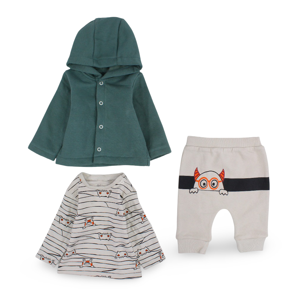 Baby Boys 3-Piece Outfit Set – Mint