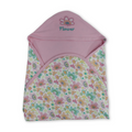 Cotton Baby Blanket – Pink with Flower Embroidery