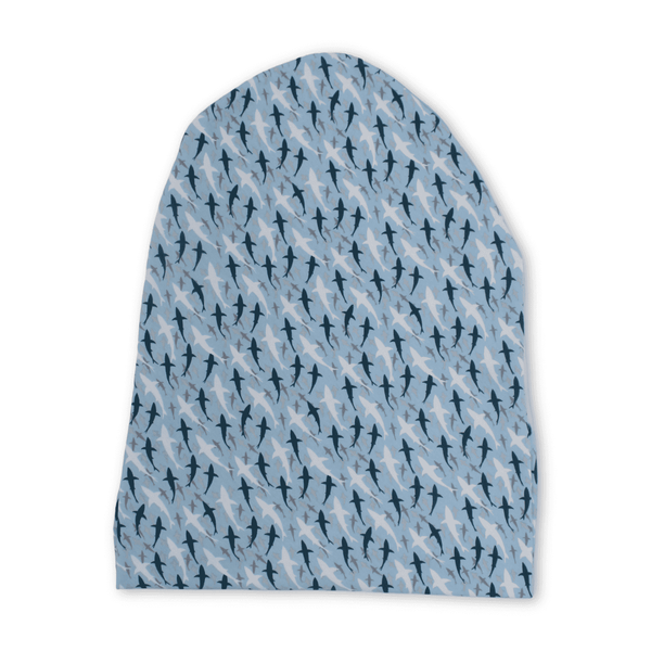 Cotton Baby Blanket – Baby Blue with Dolphin Embroidery