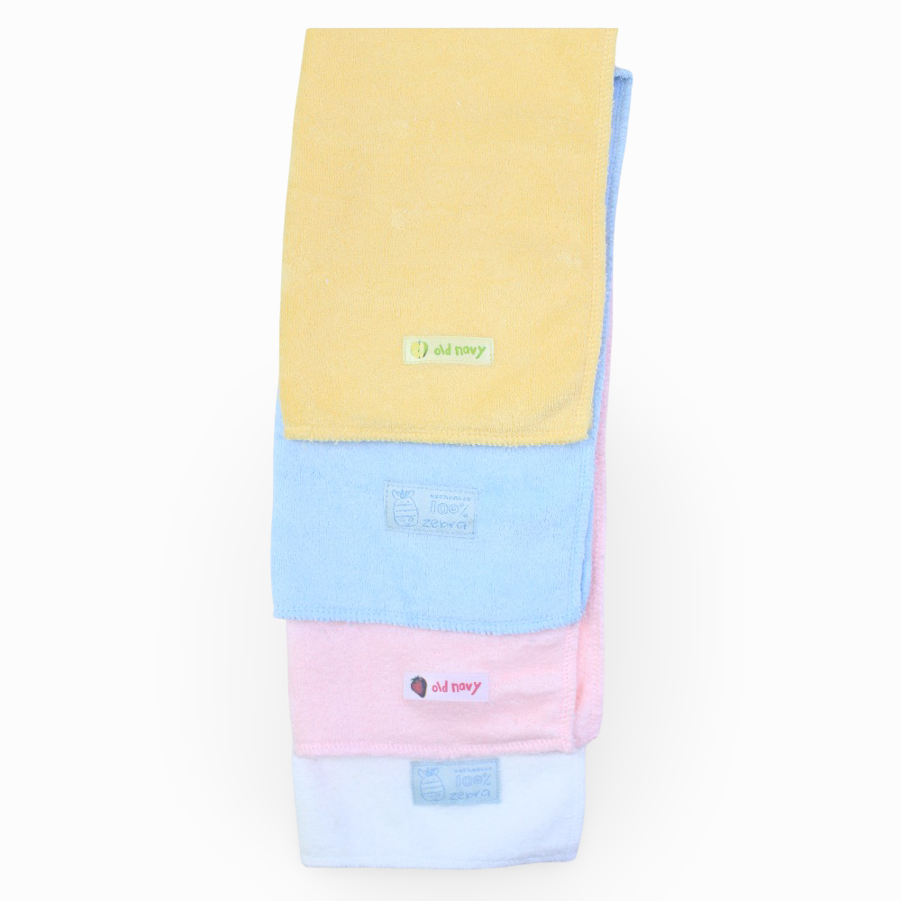 Plain Burp Cloths (Pack of 4)