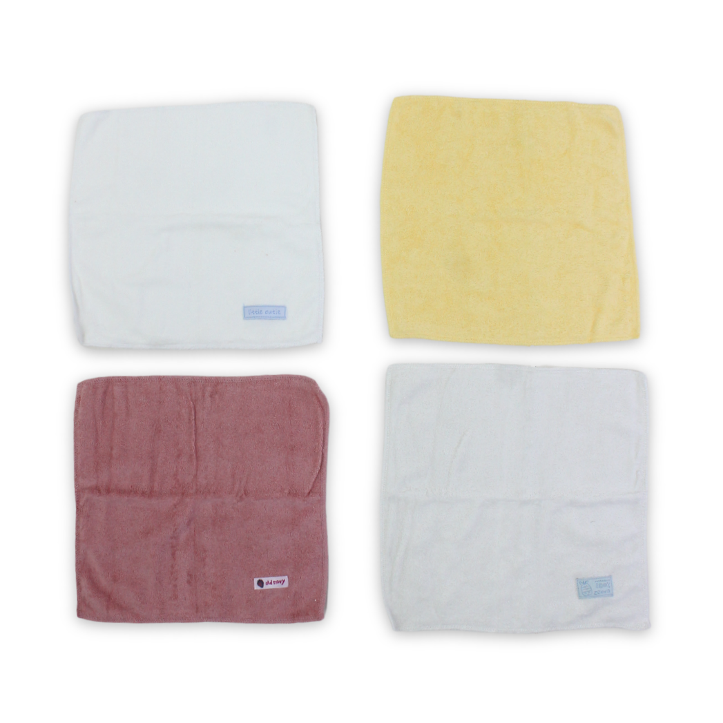Pack of 4 - Plain Burp Cloths - Baby Essentials - Al Sayad