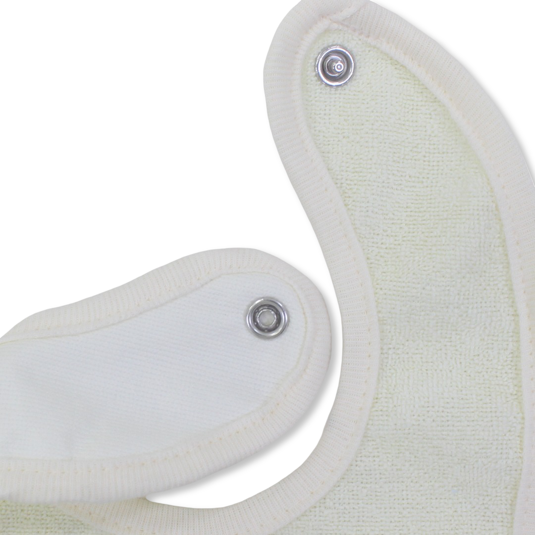 Cotton Bib – Yellow with "My Little Panda" Embroidery