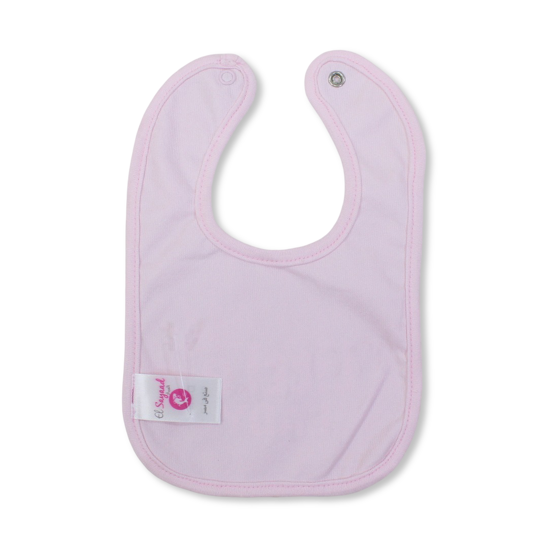 Cotton Bib – Pink with "Little Lady" Print