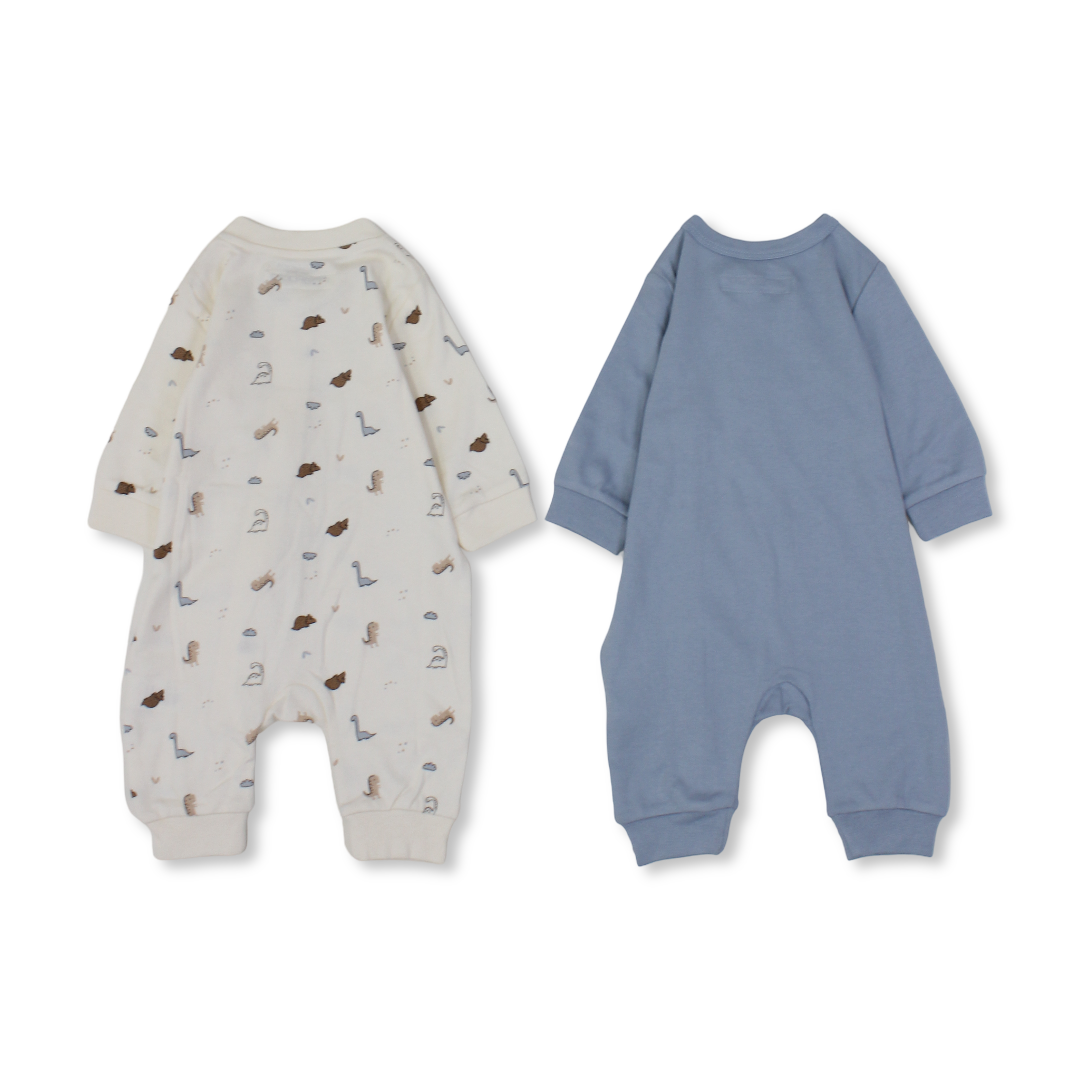 Baby Boys Cotton Baby Footie – Animals Print (2Pcs)