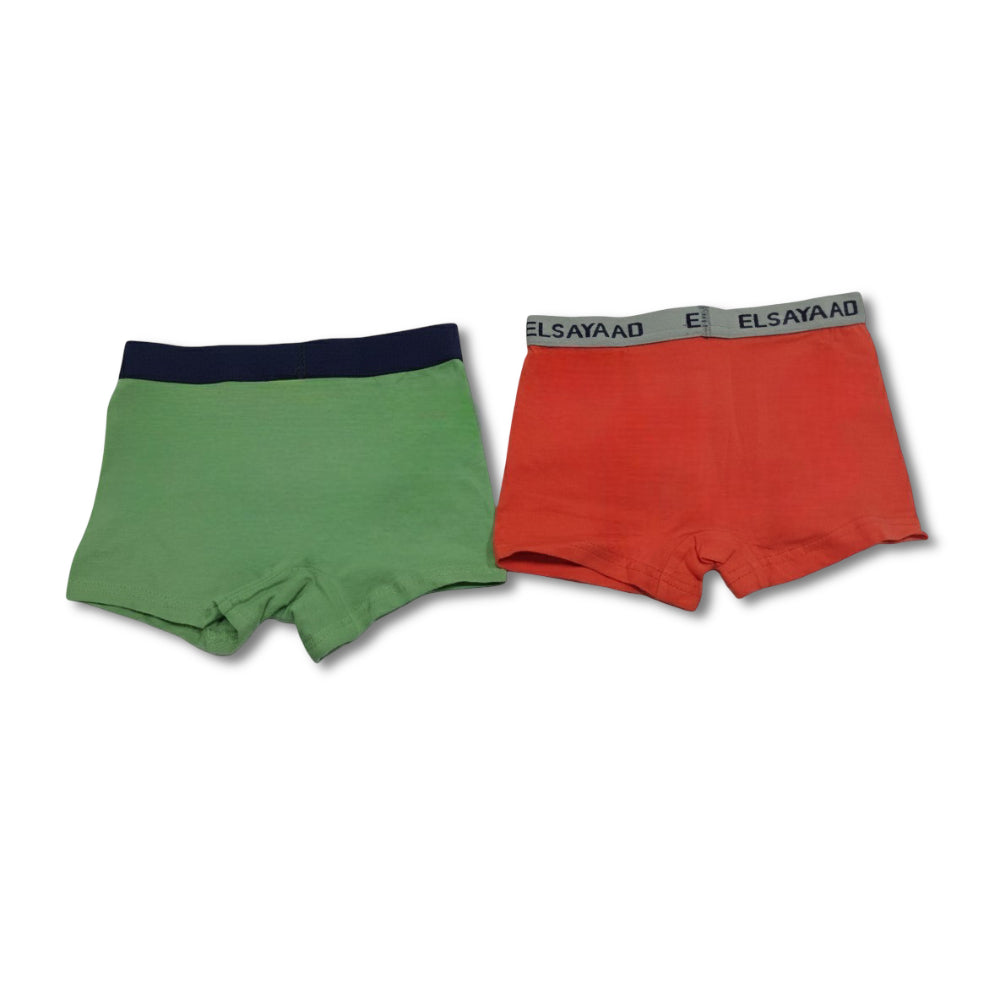 Pack of 2 – Boys Cotton Boxer Shorts Plain Colors