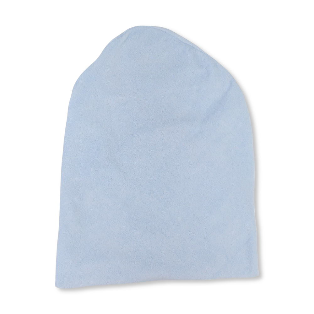 Cotton Hooded Towel - Baby Blue with "I Love Mom & Dad" Design