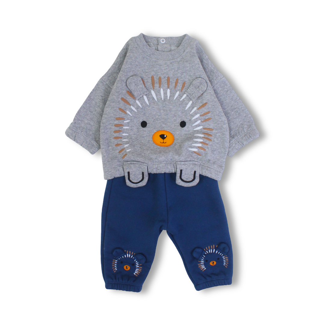 Baby Boys Cotton Pajama – Lion Embroidery
