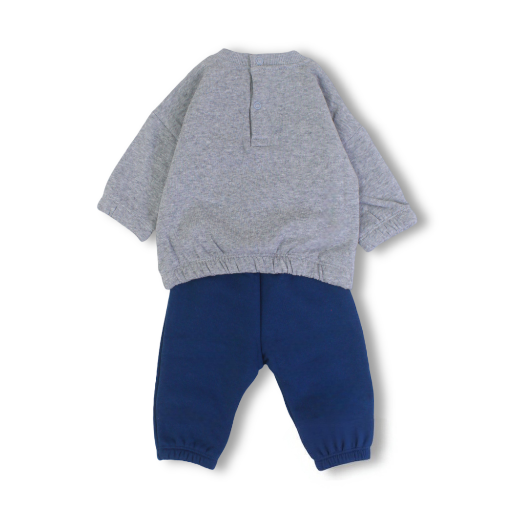 Baby Boys Cotton Pajama – Lion Embroidery