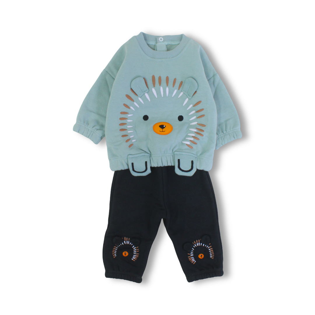 Baby Boys Cotton Pajama – Lion Embroidery