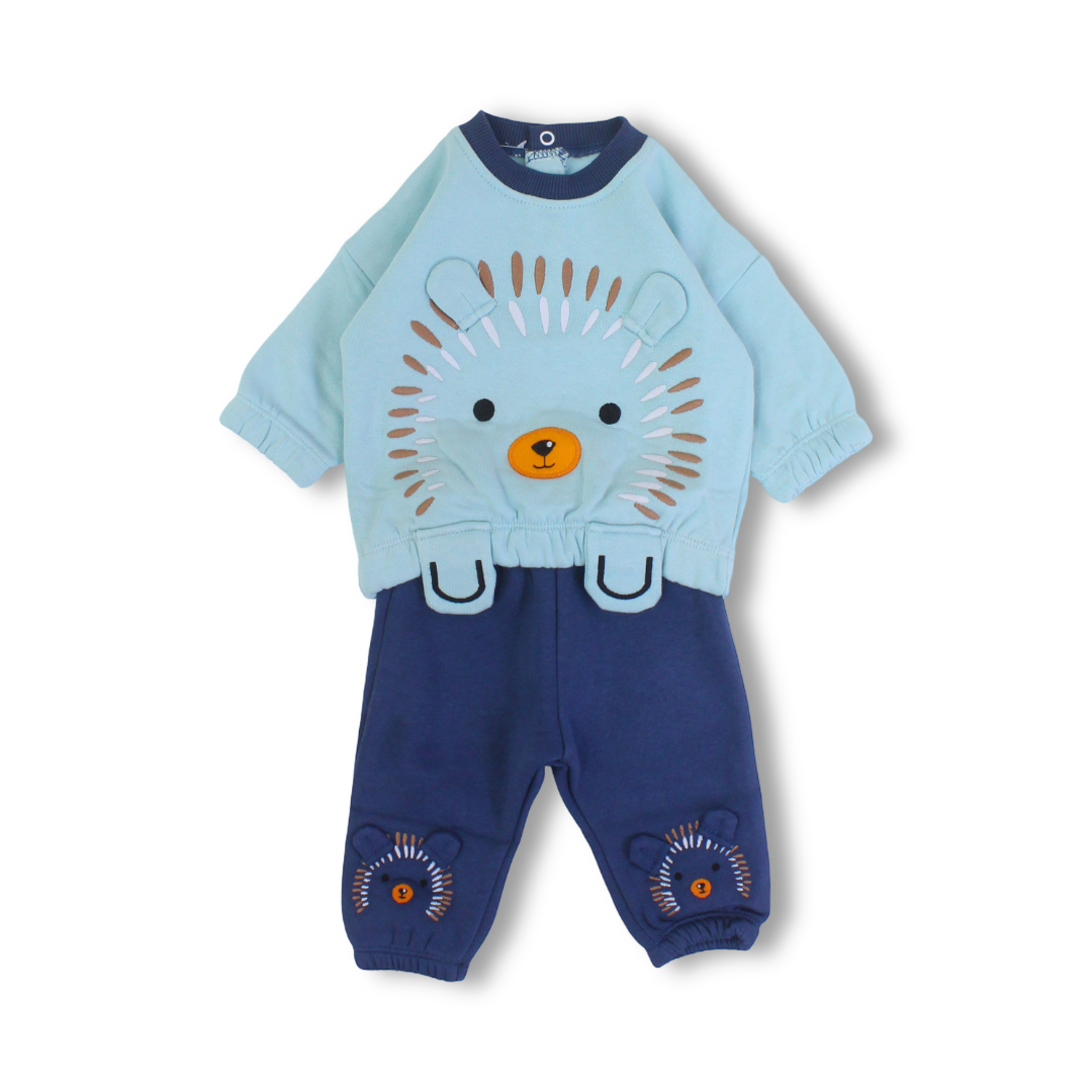 Baby Boys Cotton Pajama – Lion Embroidery