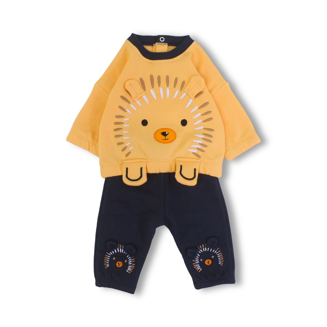 Baby Boys Cotton Pajama – Lion Embroidery