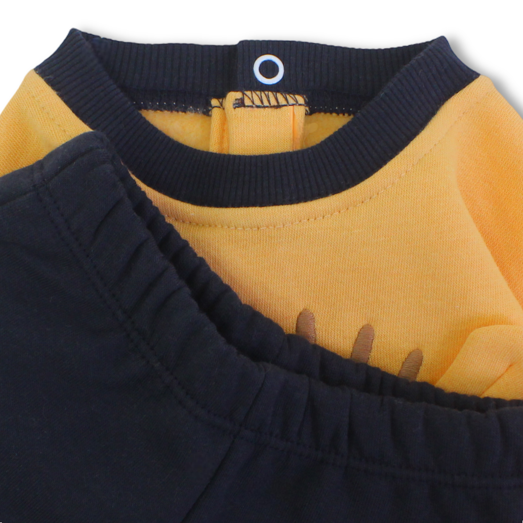 Baby Boys Cotton Pajama – Lion Embroidery