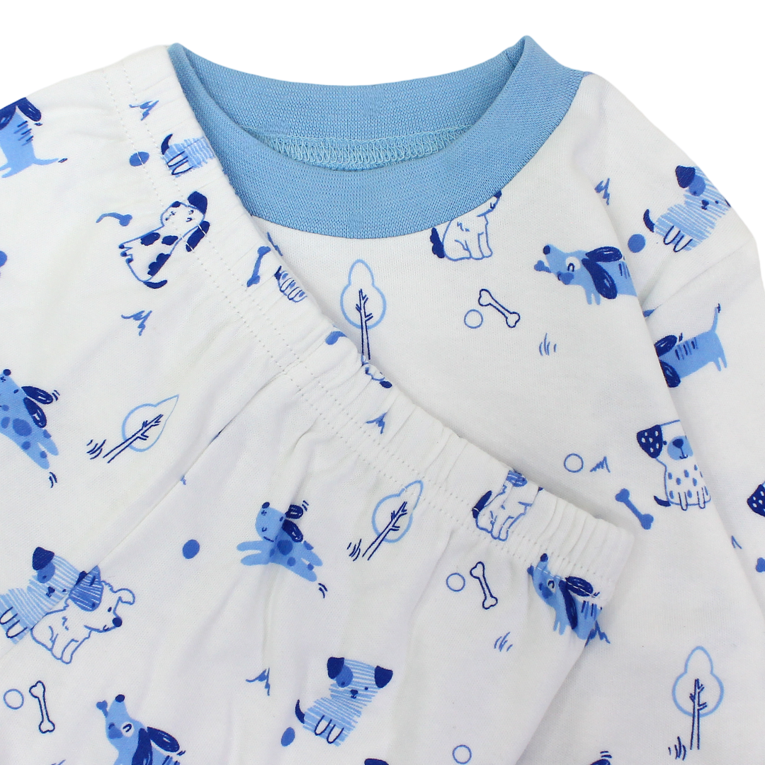 Baby Boys Cotton Pajama – Dogs Print