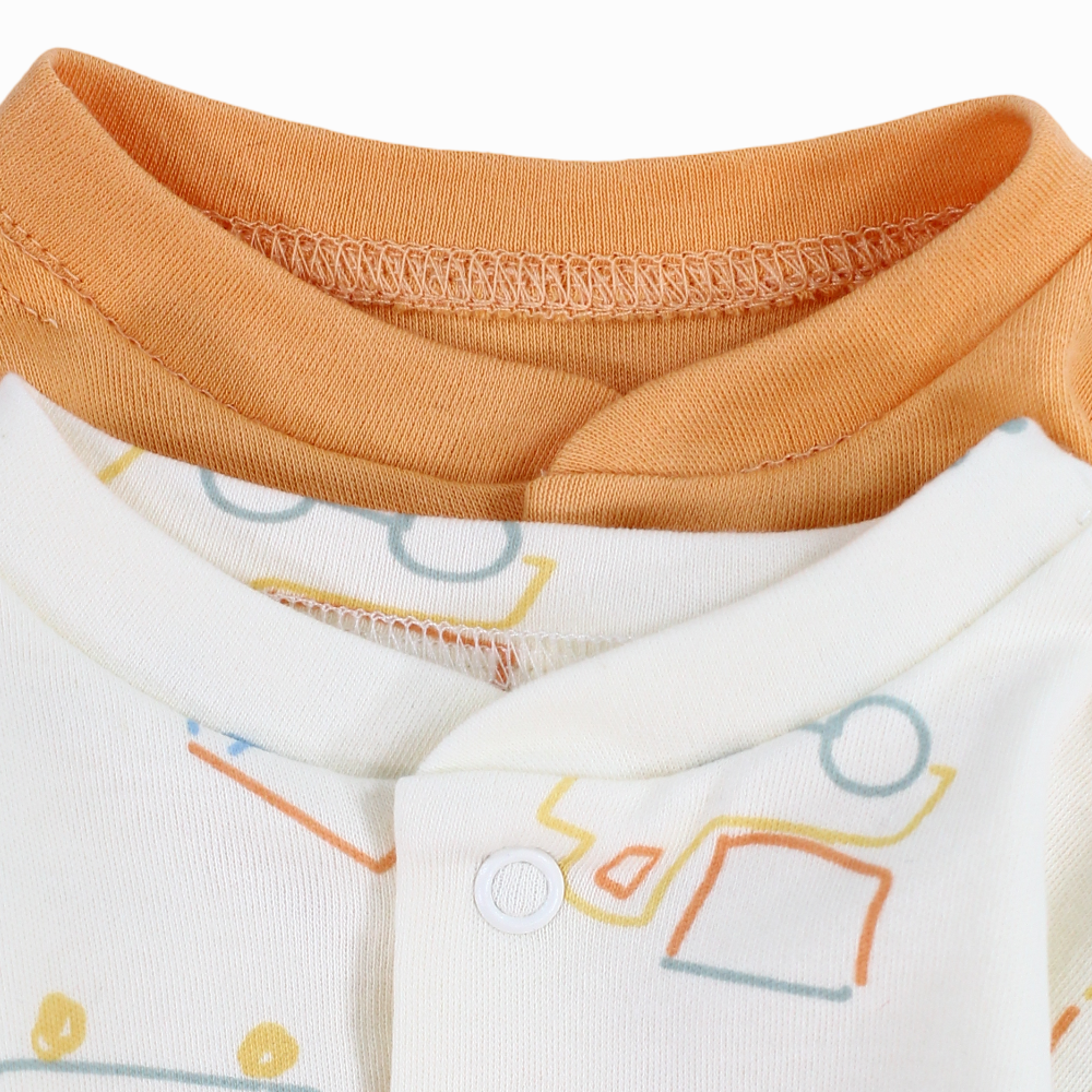 Baby Boys Cotton Baby Footie  – Cars Print