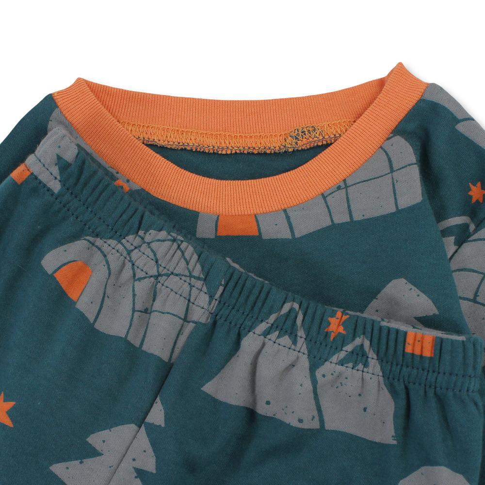 Baby Boys Cotton Pajama Set - Igloo Design